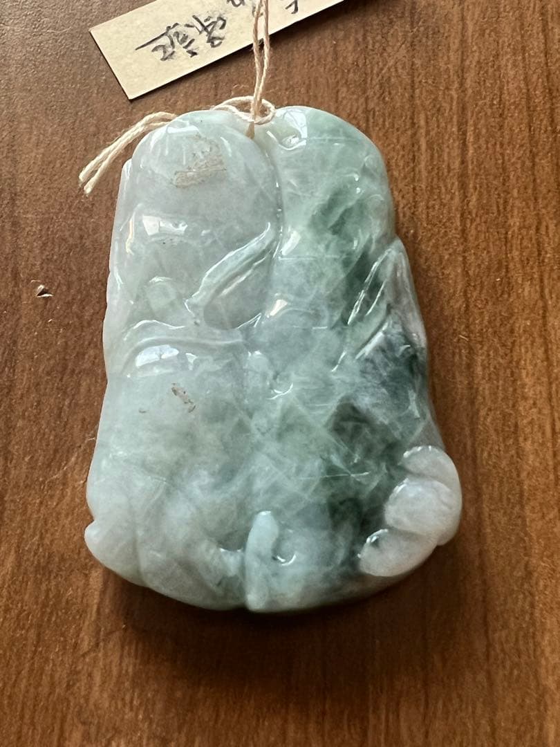 天然翡翠 根付 掛物 H6–17