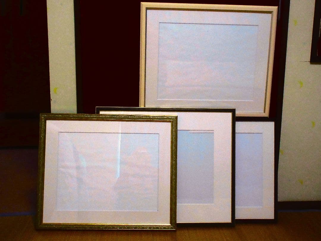 水彩画 田舎の風景 額装済み F6サイズ 原画