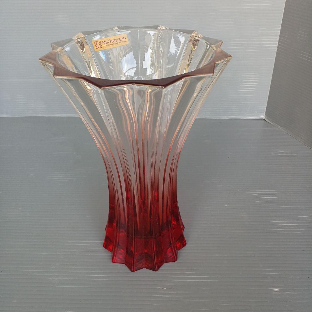 アンティーク　Nachtmann 　フラワーベース　ナハトマン　花瓶　レッド