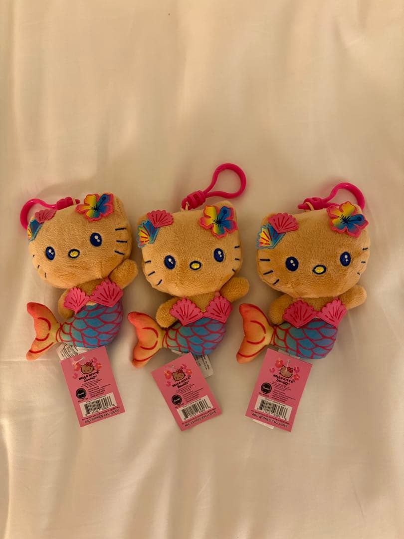 即日発送【３個セット】ハローキティ 人魚 キーホルダー ハワイ　限定