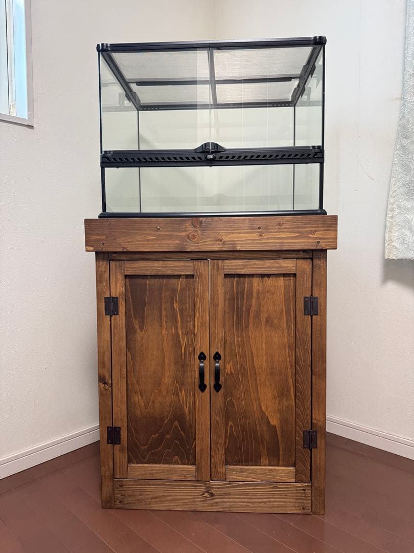 伶子　【引取り限定】GEX グラステラリウム 6045 専用台（自作）付き