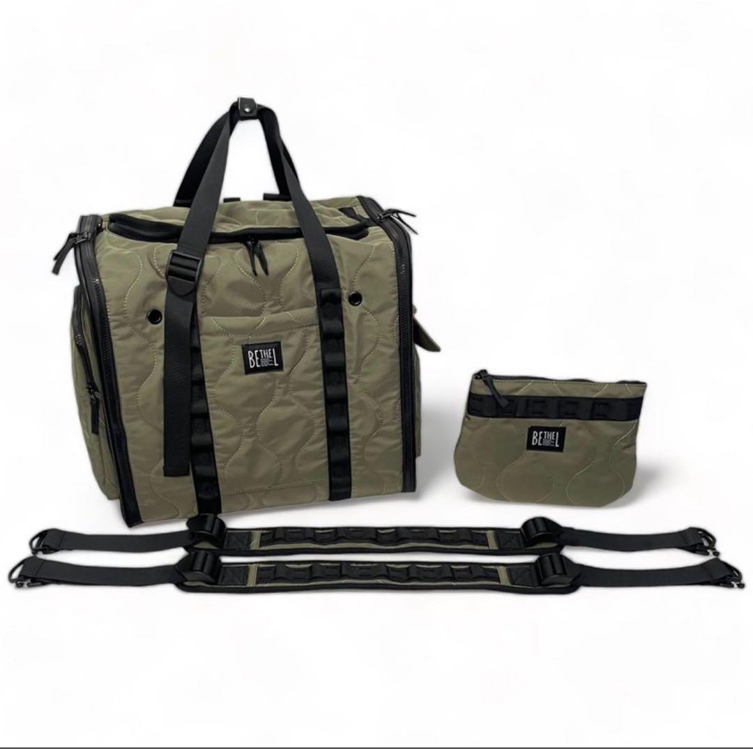 完売品BE THE LABEL 犬用キャリーバッグ オリーブグリーン