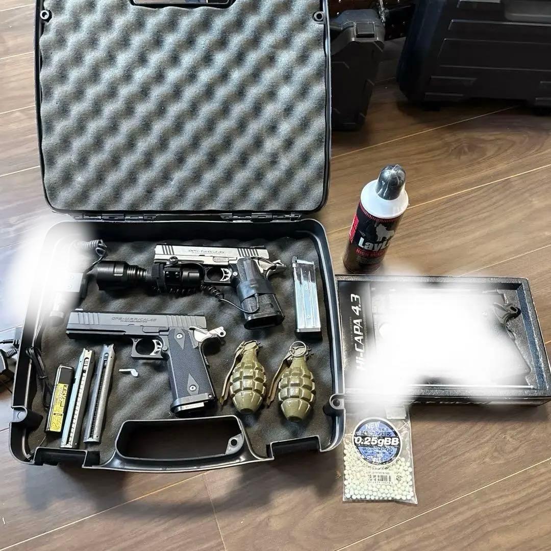 OPS-Tactical45 ガスガン 電動ガン　ハイキャパ3丁セット