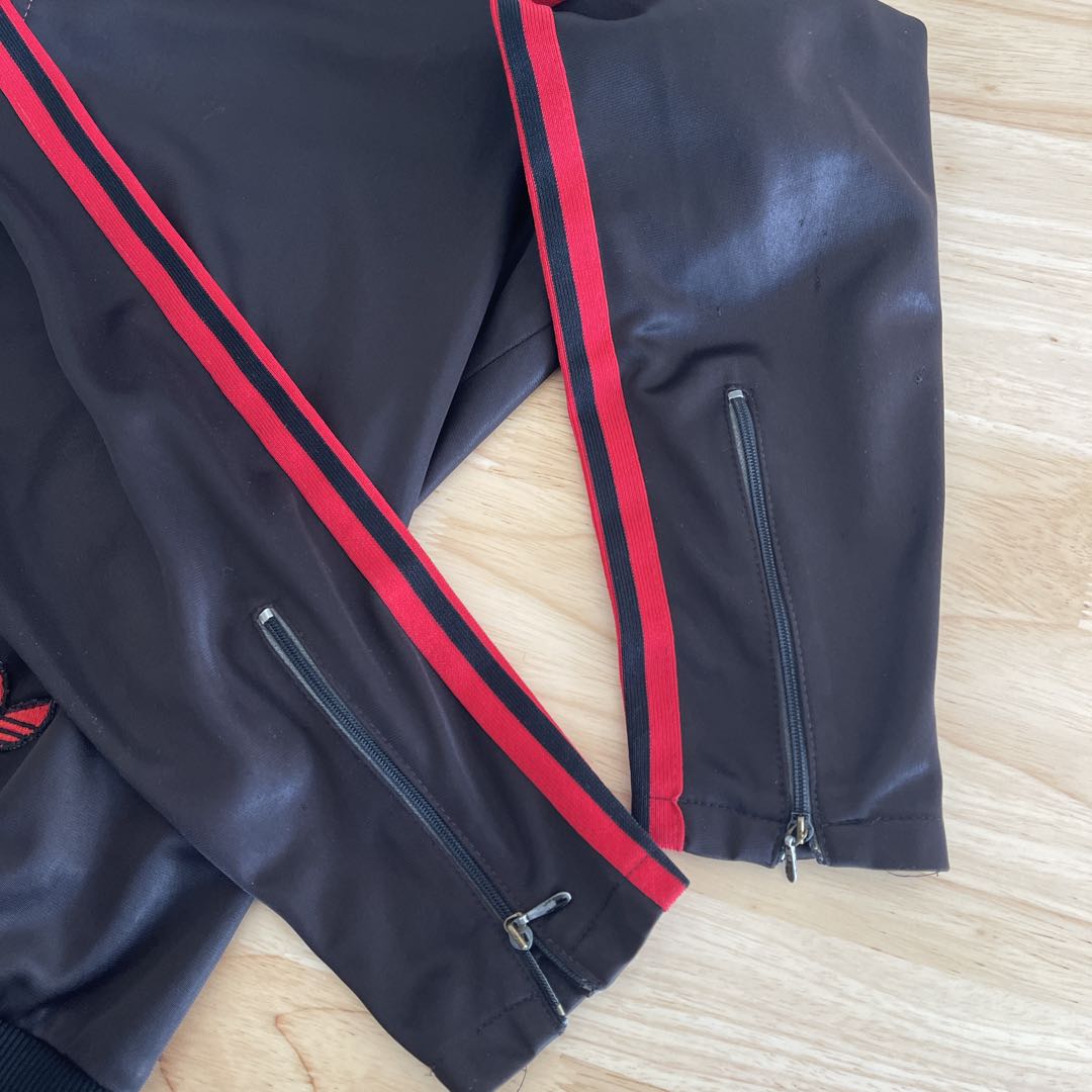 〜80's adidas アディダス　トラックジャージ　ブラック　レッド