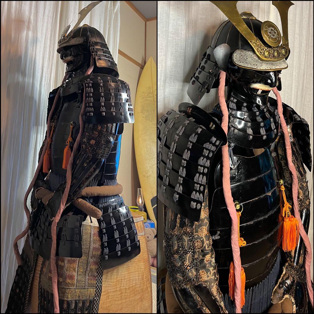 【BLACK】【越前朝倉家 鎧】日本甲冑【等身大】鎧一式【清掃•除菌】済