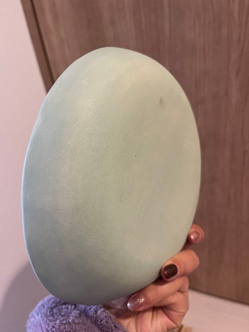 沖縄作家 山城真理 手描き人物絵 オーバル皿 大きめ 新品