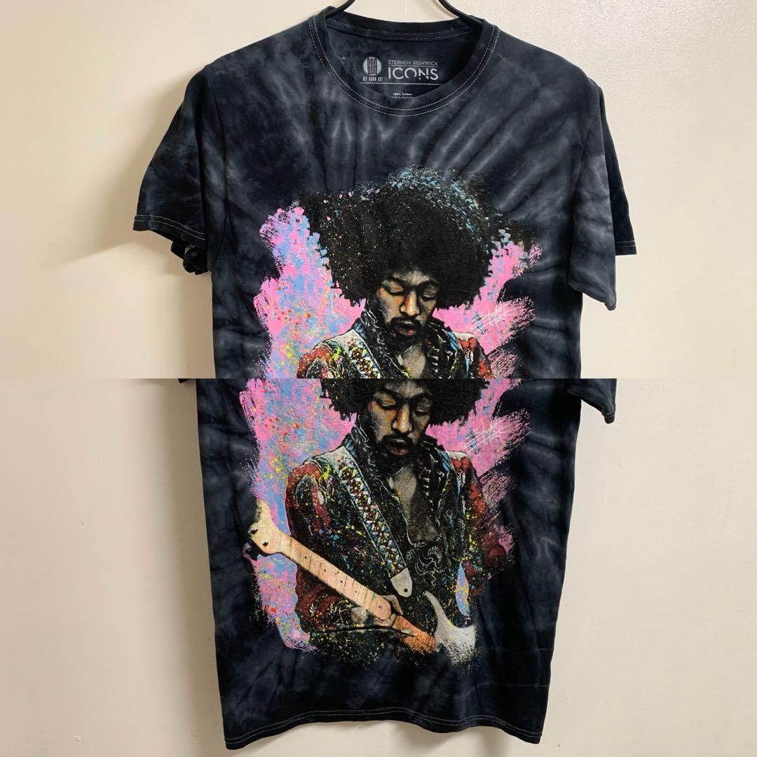 Jimi Hendrix Stephen Fishwick タイダイ染め加工 T