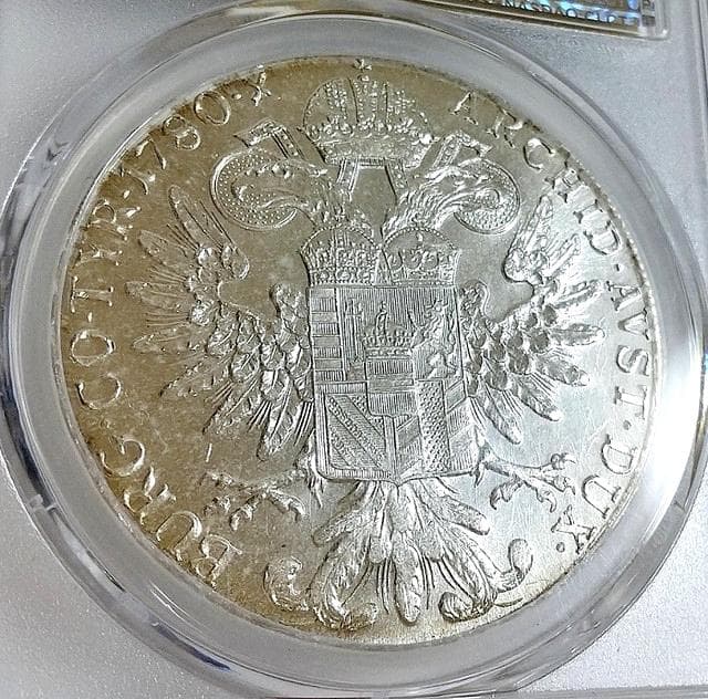 MS66 1780 SF オーストリア マリアテレジア 1ターラー ターレル銀貨