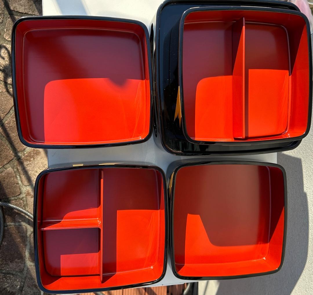 輪島塗　田谷作　漆器　四段重箱