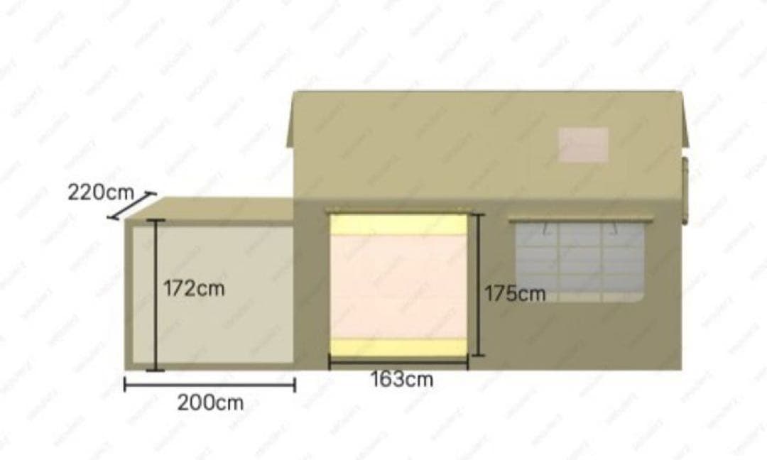 coody メッシュ窓付きテント roomy(ルーミィー) エアーテント