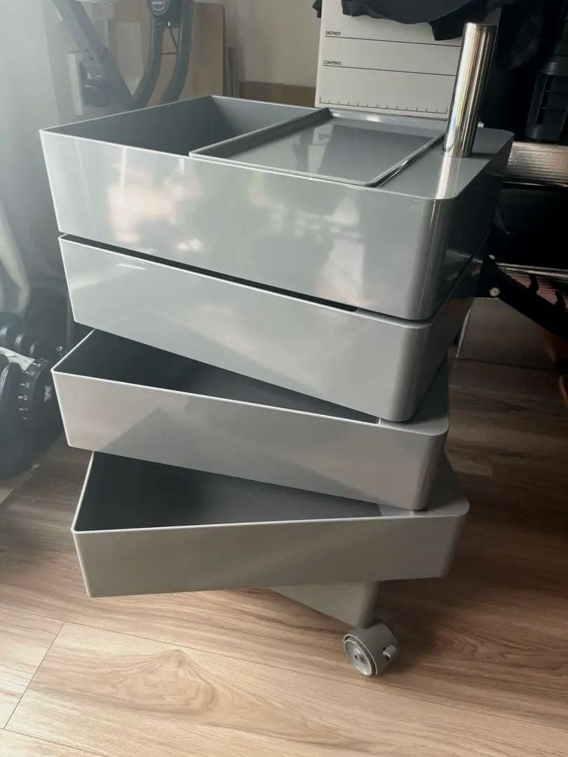 MARKET B 回転式収納ワゴン キャスター付き 5段