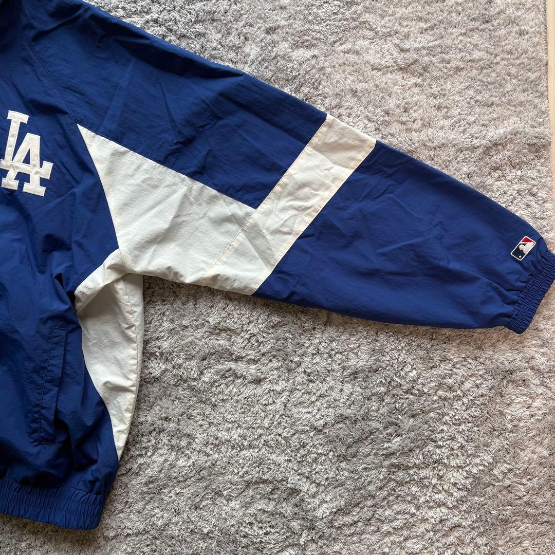 美品MLB Los Angeles Dodgers ナイロンジャケット ブルー