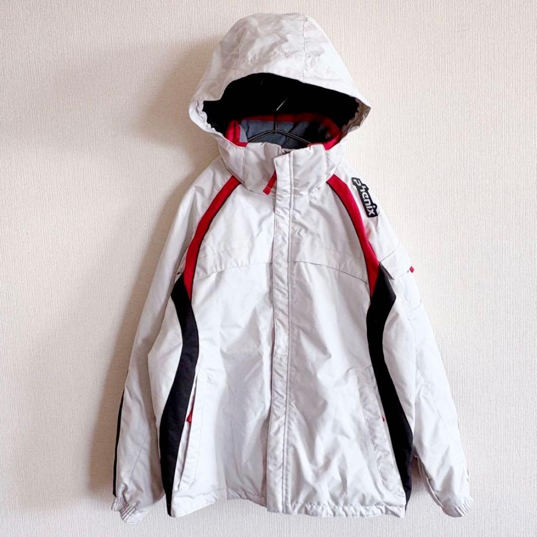 140 150 スキー　スノボ　ホワイト　ブラック　ジュニア スキーウェア 上下