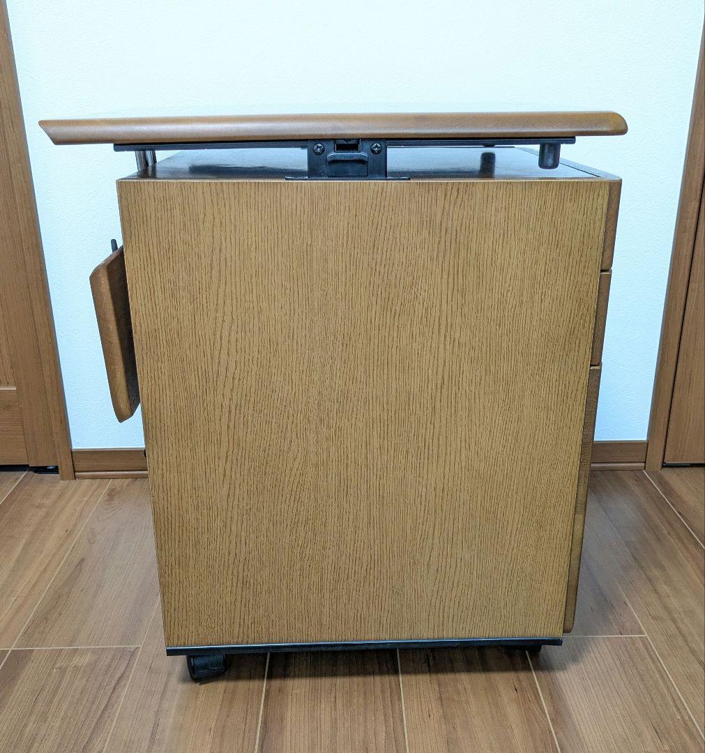 カリモク デスクワゴン 昇降式 バタフライ拡張天板