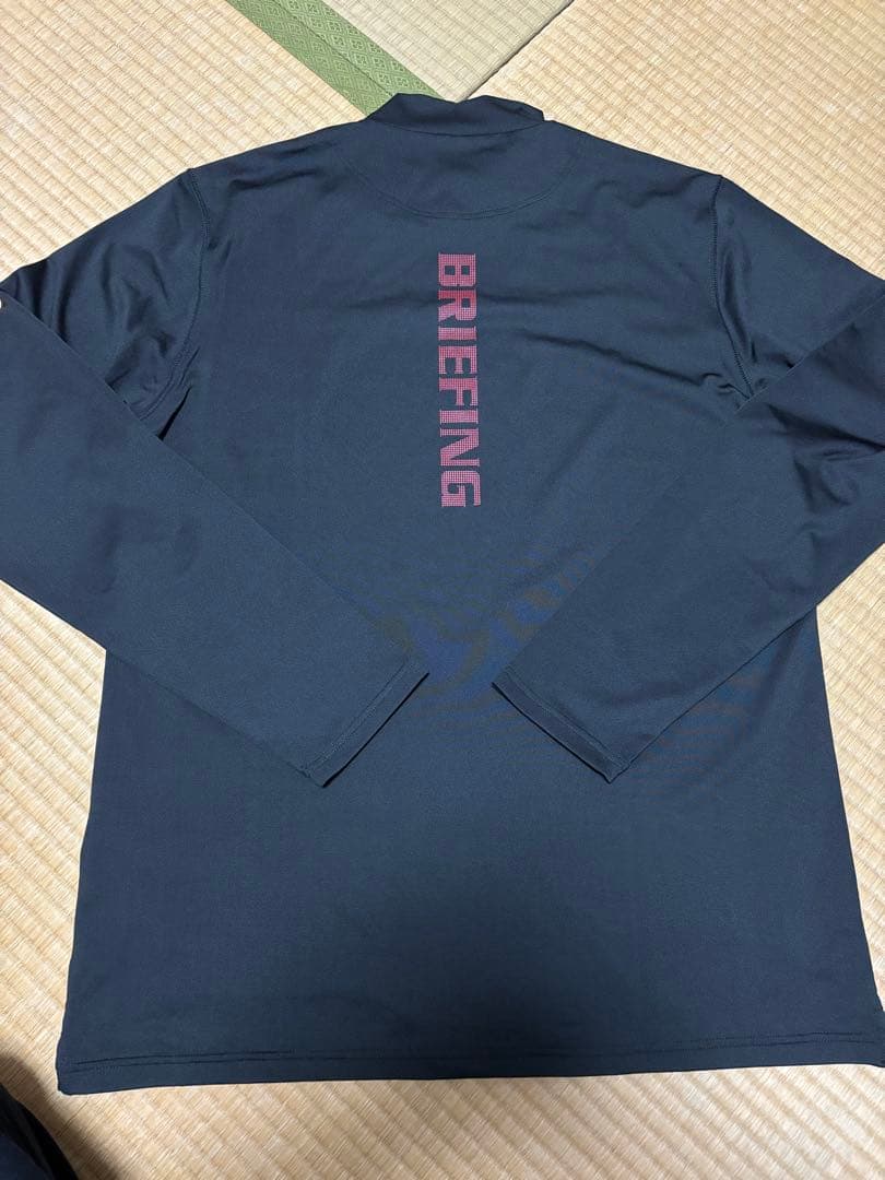 ブリーフィング　モックネック　ブラック　黒　長袖シャツ XL