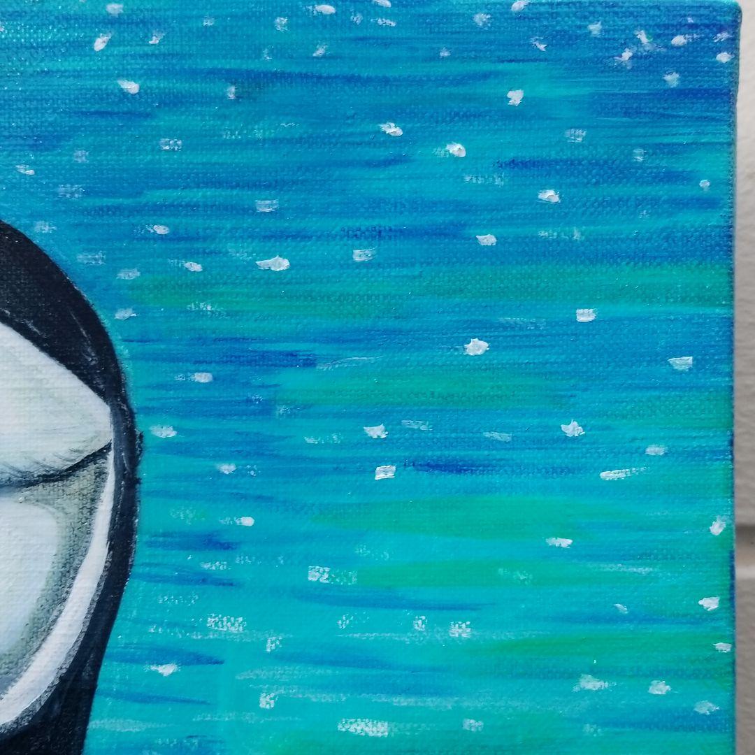 油絵　専用　お困り顔のいやし鳥パフィン