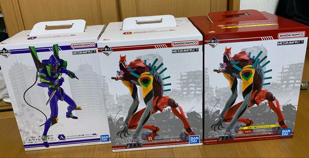 エヴァンゲリオン　一番くじ　三体セット