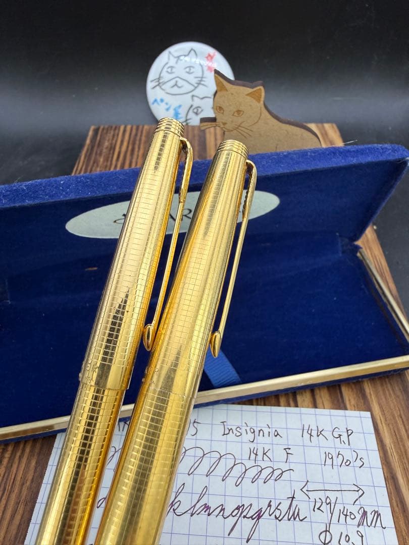 PARKER 万年筆 75 insignia ボールペンセット 14K G.P