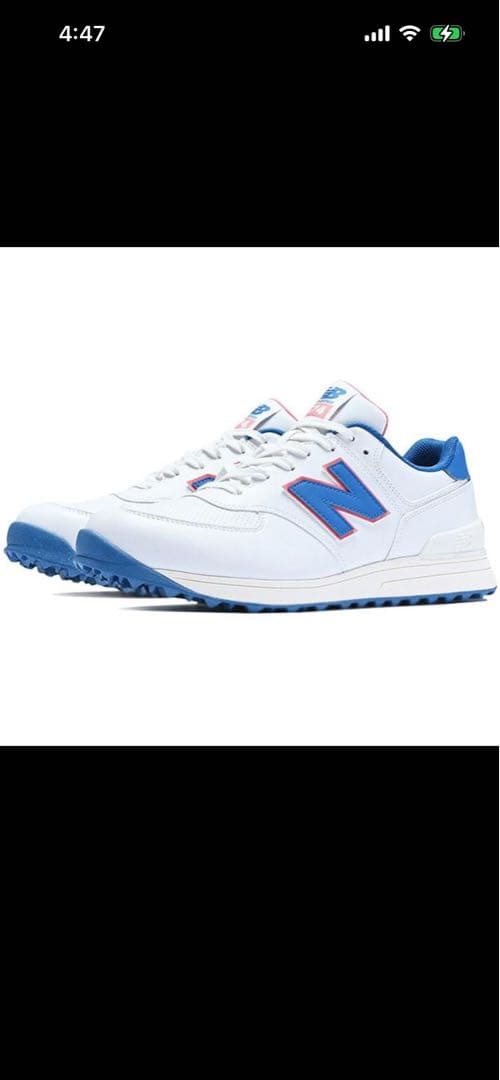 New Balance ゴルフシューズ ホワイト/ブルー