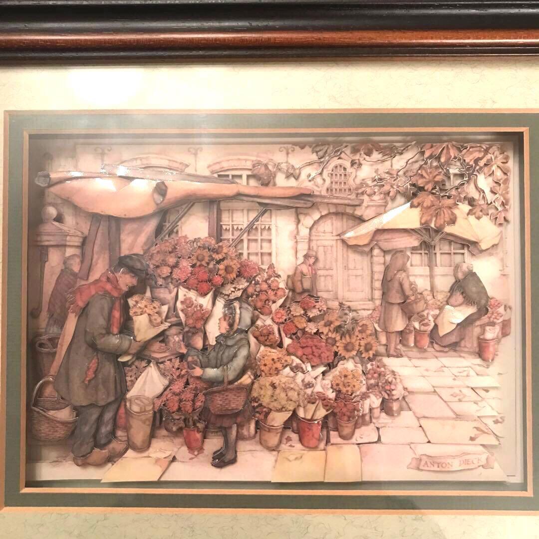 イギリス製　デコバージョン　壁絵　ANTON PIECK フラワーマーケット
