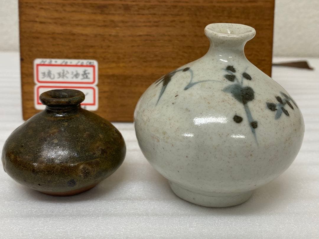 3-3251 骨董　琉球油壺・伊万里染付油壺