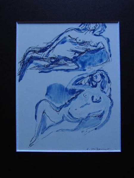 三雲祥之助、習作、希少・大判画集画、新品高級額・額装付、状態良好