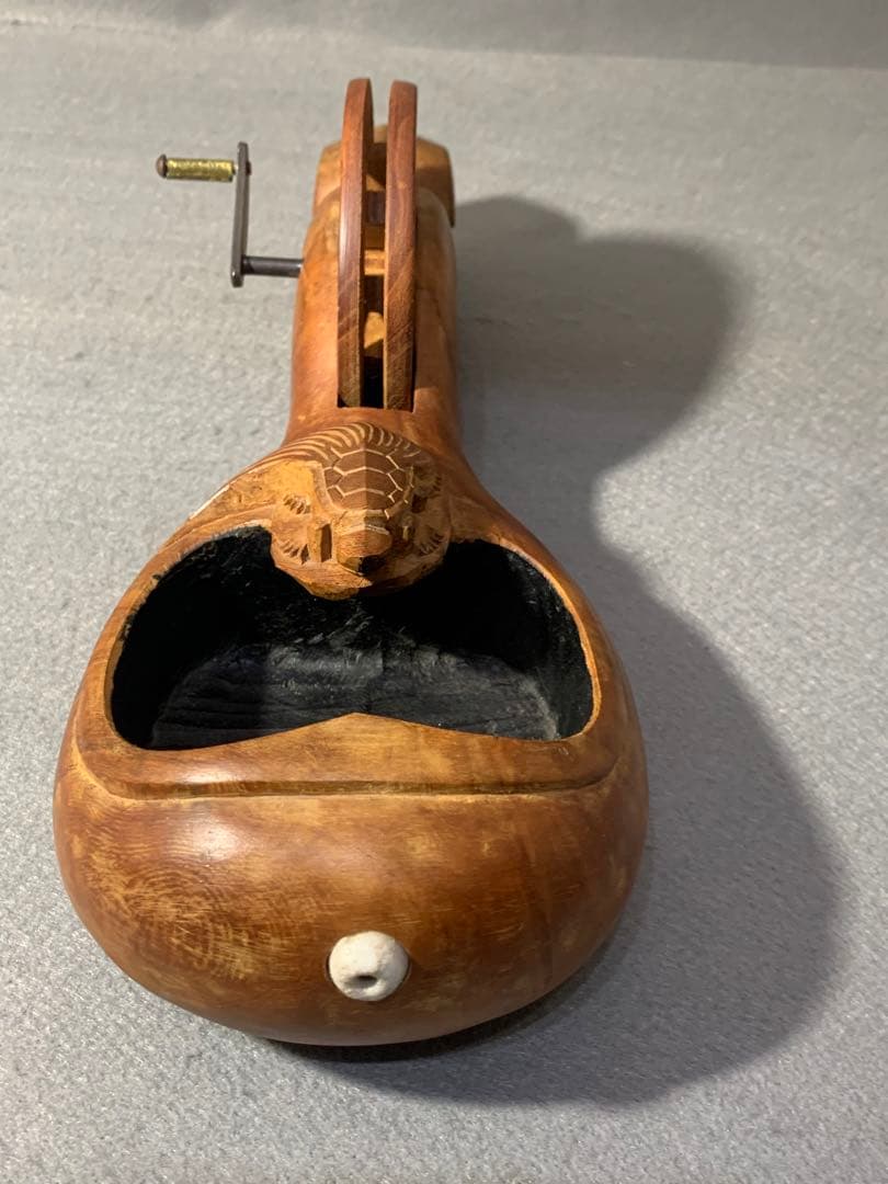 超貴重品 手作り アンチークコレクション 木製墨壺　255mm