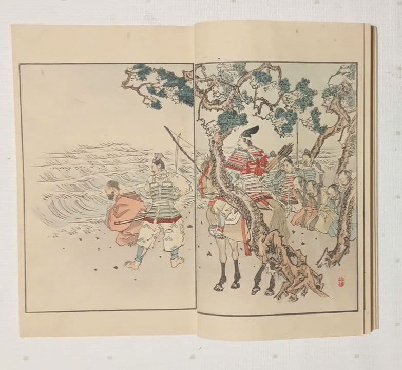 多色刷り木版画本日本歴史画報第4号 編輯者松本楓湖明治25年大倉書店出版