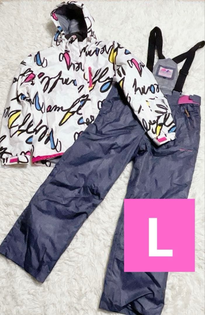 D*a様 美品！スキーウェア スノボウェア 上下セット マルチカラーLサイズ