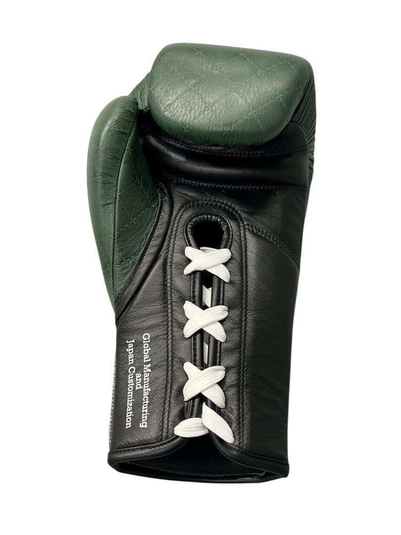 GRIT LACE UP GLOVE DARK GREEN JAPAN 本革製