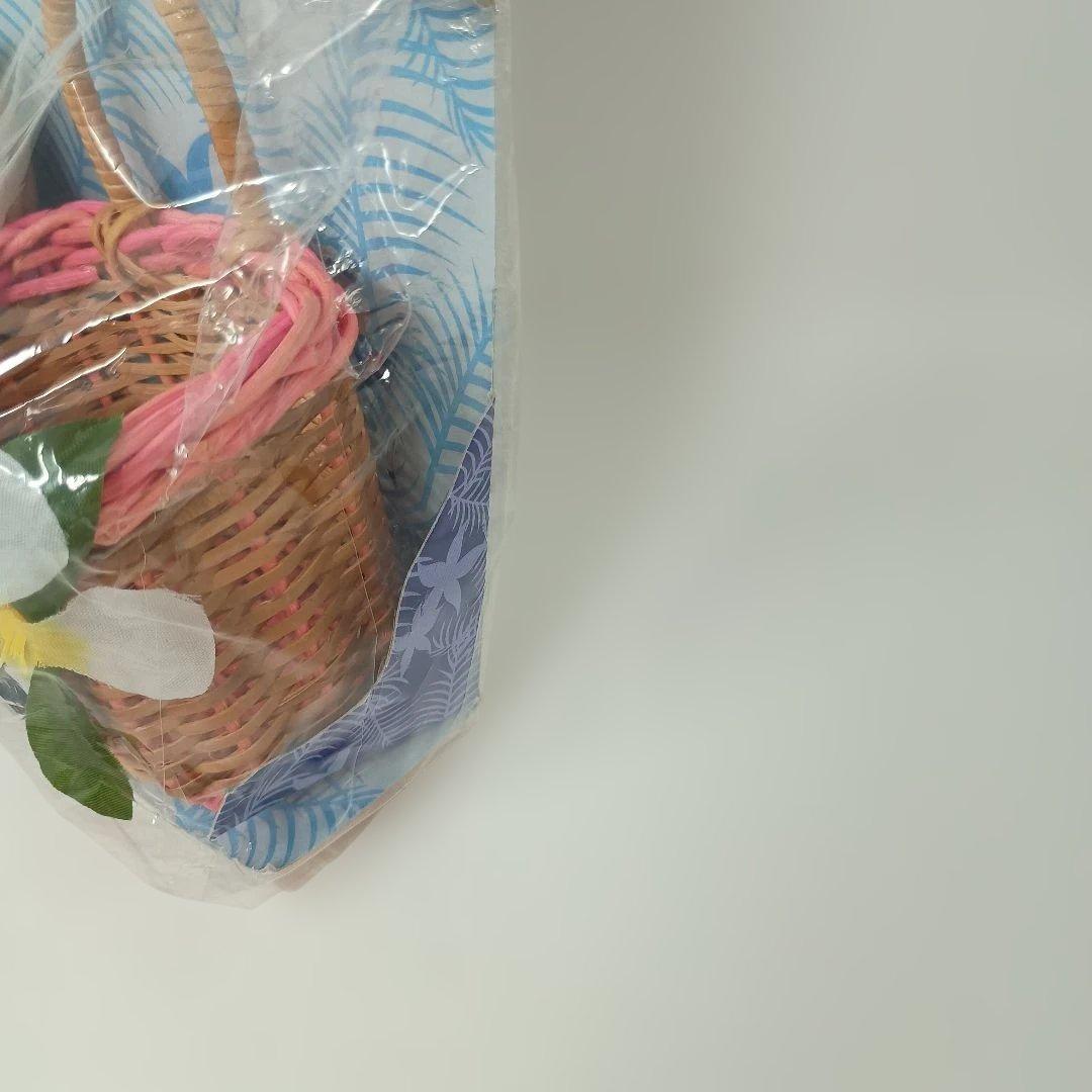 ハローキティ 日焼けキティ　色黒　ハワイアン　カオハナ マスコット バスケット