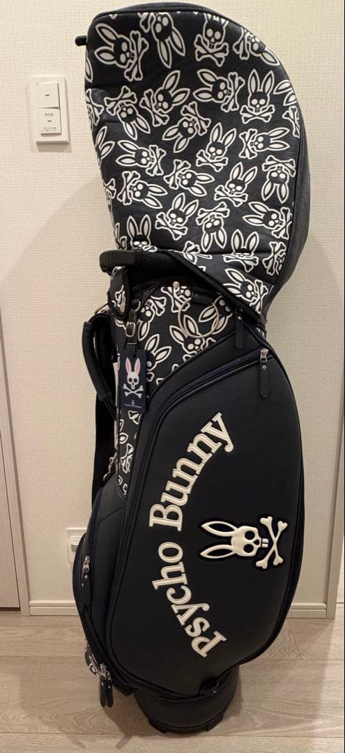 サイコバニー PSYCHO BUNNY モノグラム キャディバッグ ネイビー