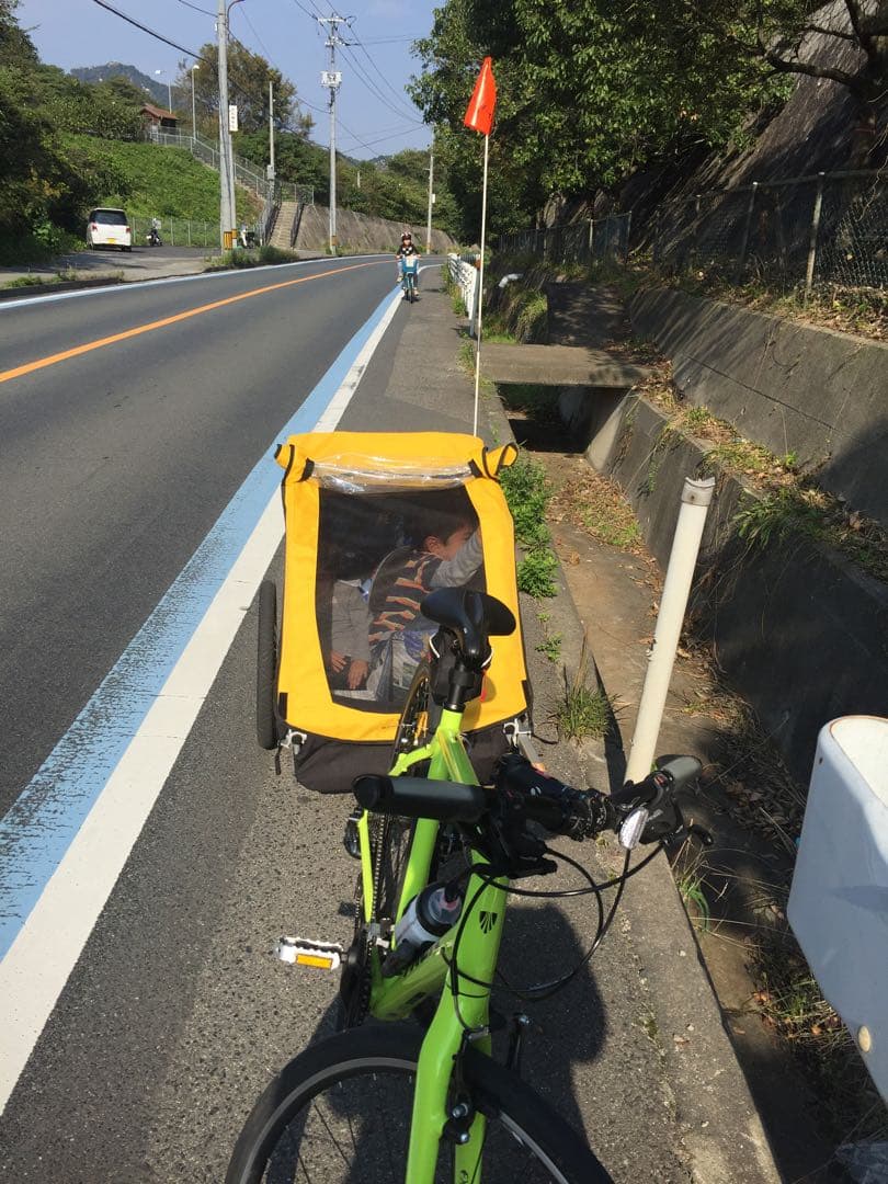 子供用自転車トレーラー イエロー/ブラック