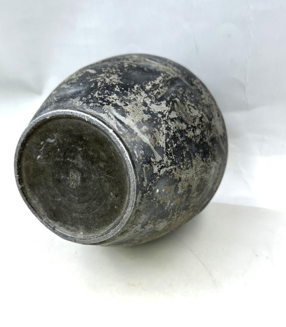 時代物 木村銘 煎茶道具 古錫 茶壷 茶心壷 約1540g 約20㎝ 骨董古玩