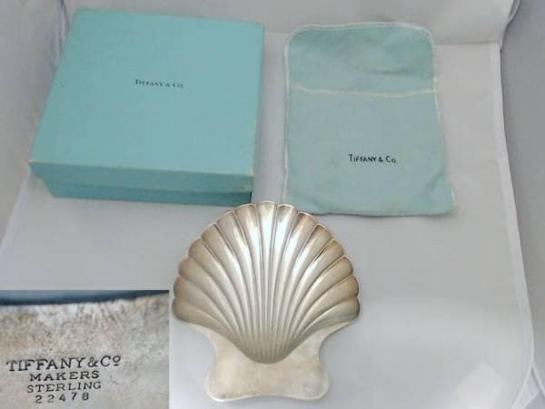 TIFFANY&Co. MAKERS ティファニー 純銀925 貝型 トレー 脚