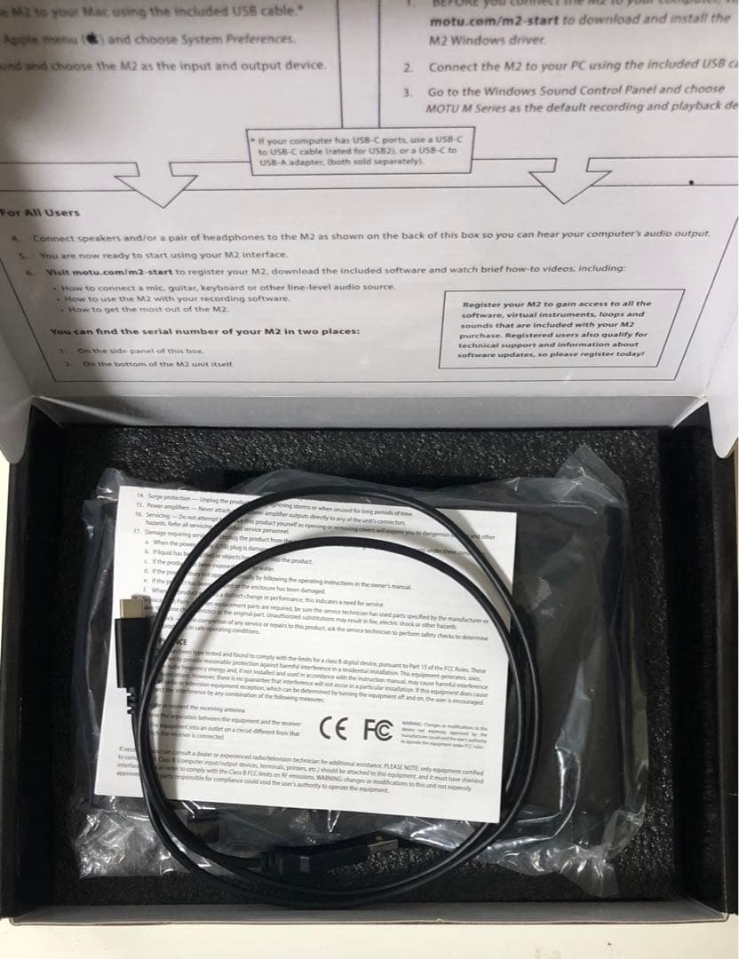 MOTU M2 2-in/2-out USBオーディオインターフェイス　中古美品