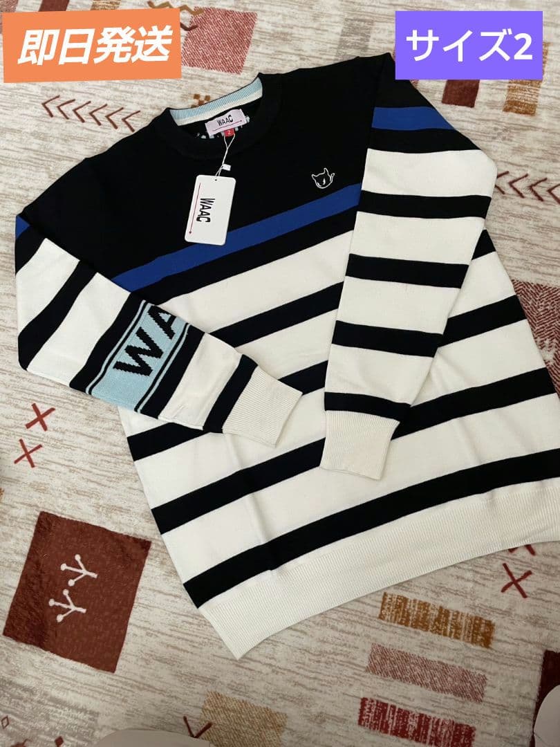 waac ワック　メンズゴルフウェア　長袖ニット