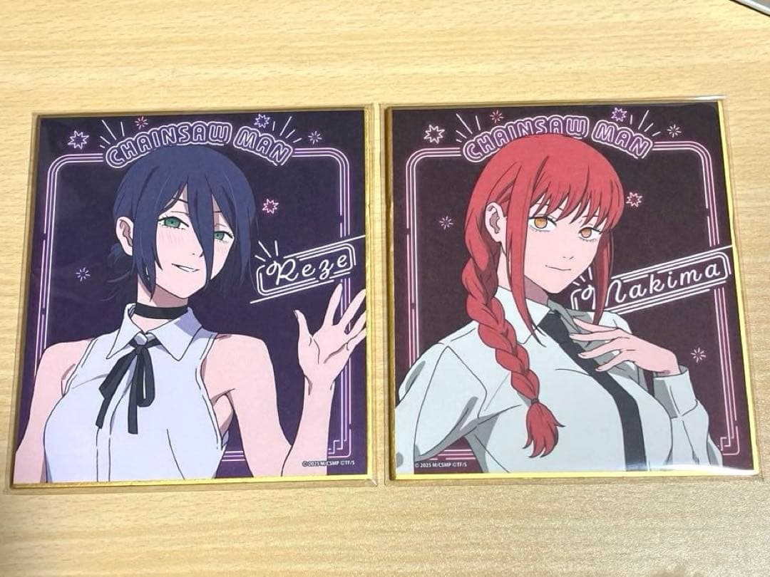 チェンソーマン　レゼ　マキマ　ネオン　色紙コレクション