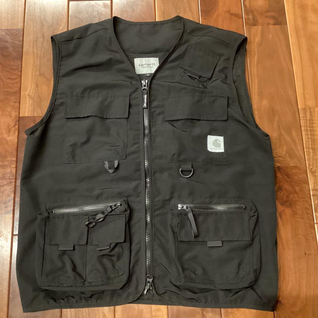 1R39132 Carhartt WIPカーハート フィッシングベスト　L 黒
