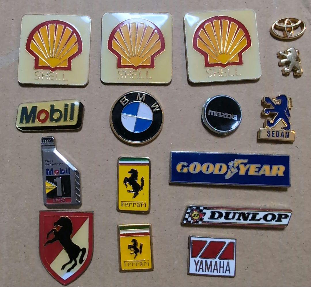 自動車系ヴィンテージブピンバッジセットピンズ／FerrariMobilShell