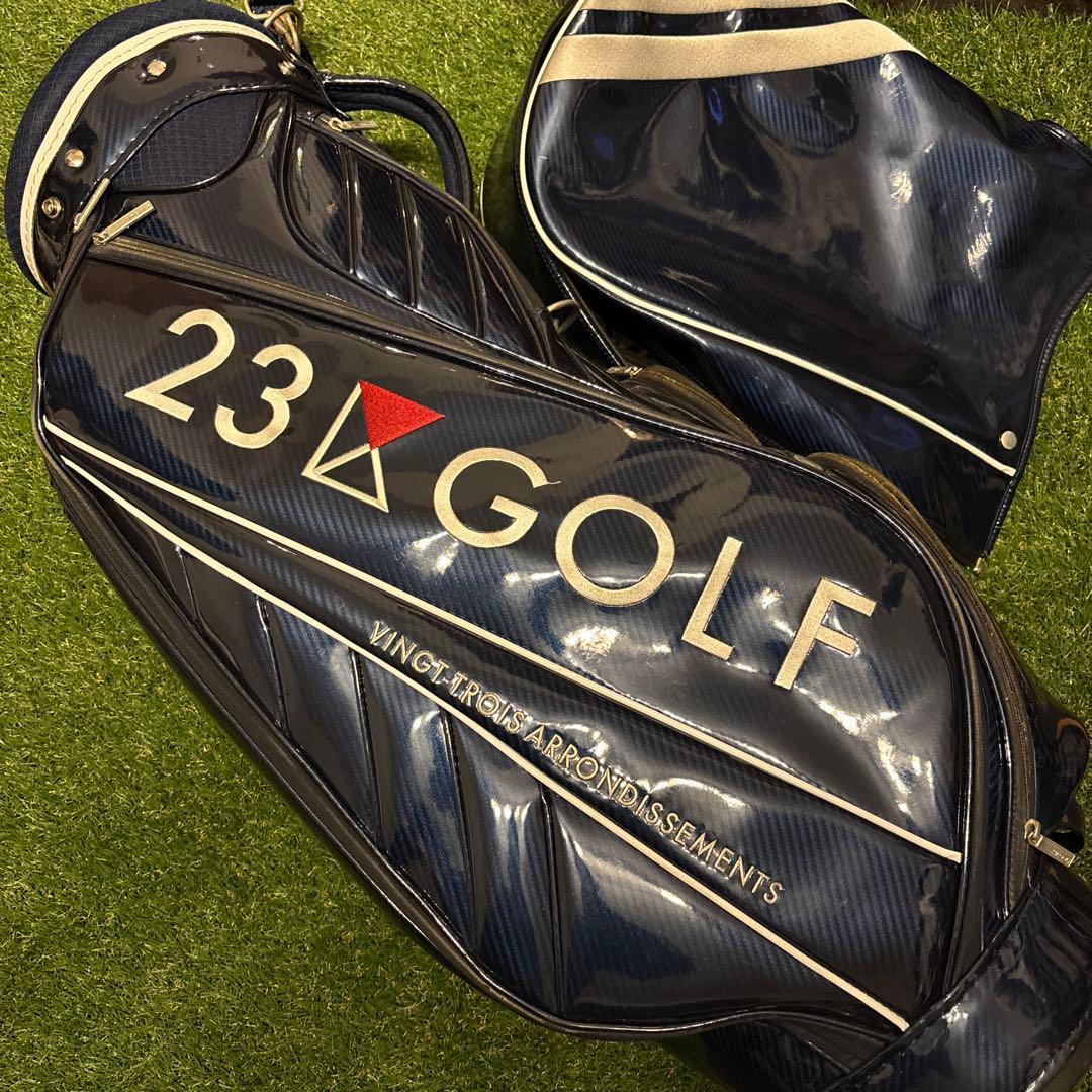 23区GOLF ネイビー ゴルフバッグ