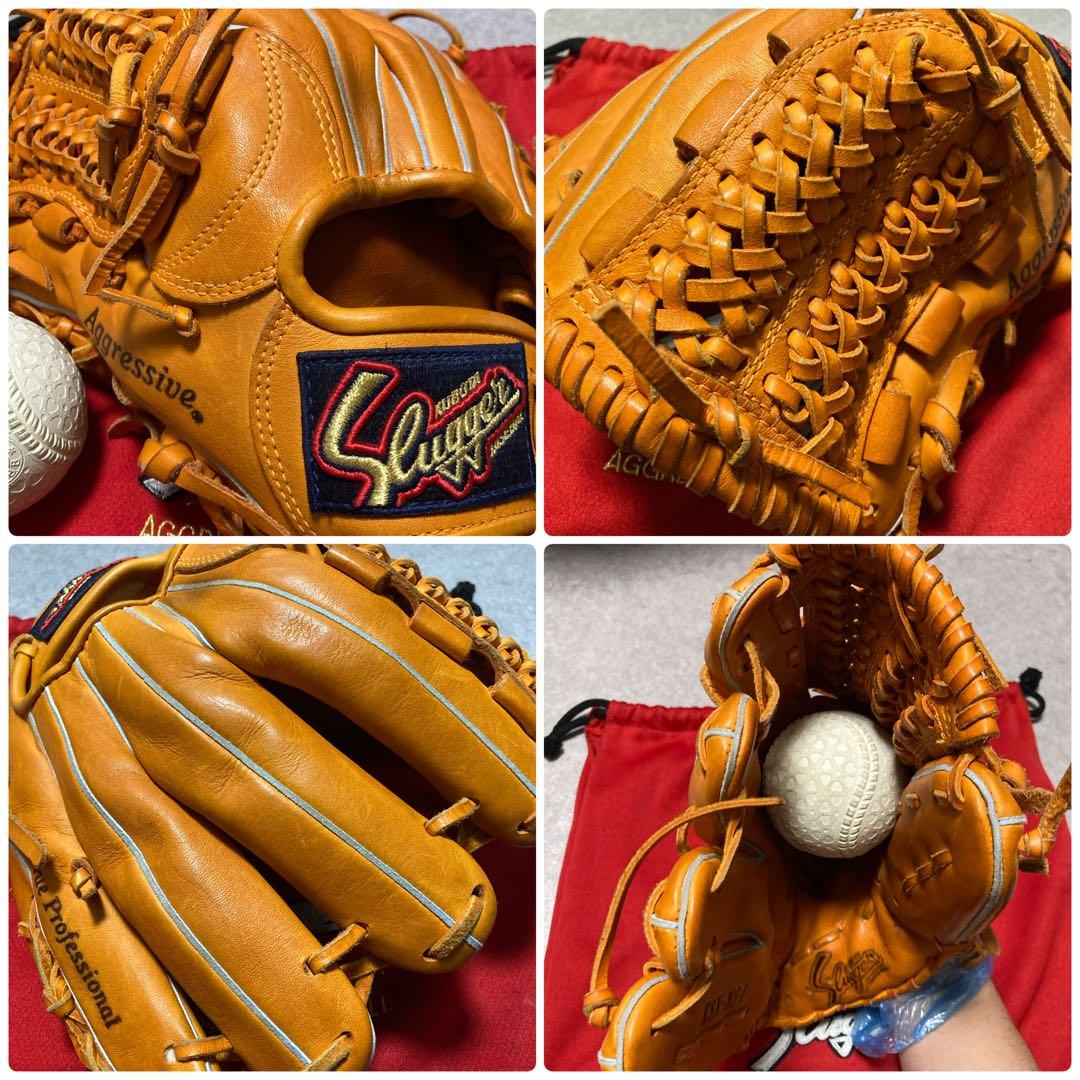 久保田スラッガー 一般 大人用 軟式 左 野球 グローブ グラブ ◎日本製 良品