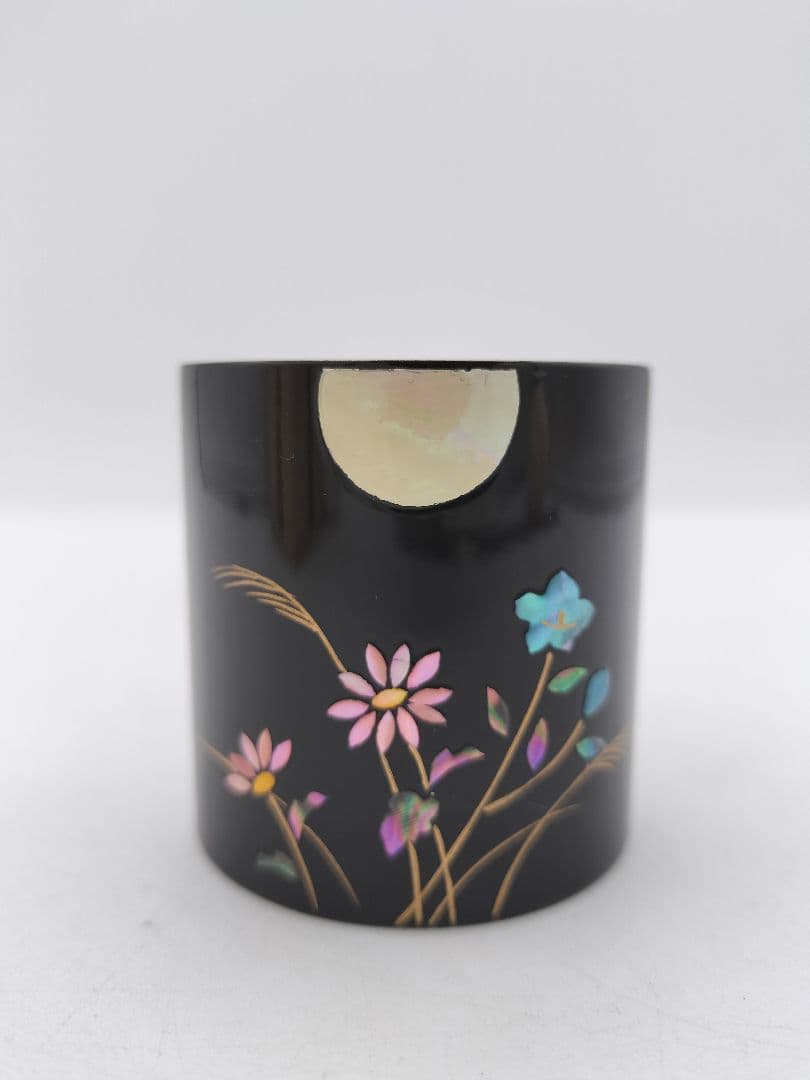 c423【新品・未使用】蓋置 唐銅 月秋草 金谷宗林 木箱 茶道具