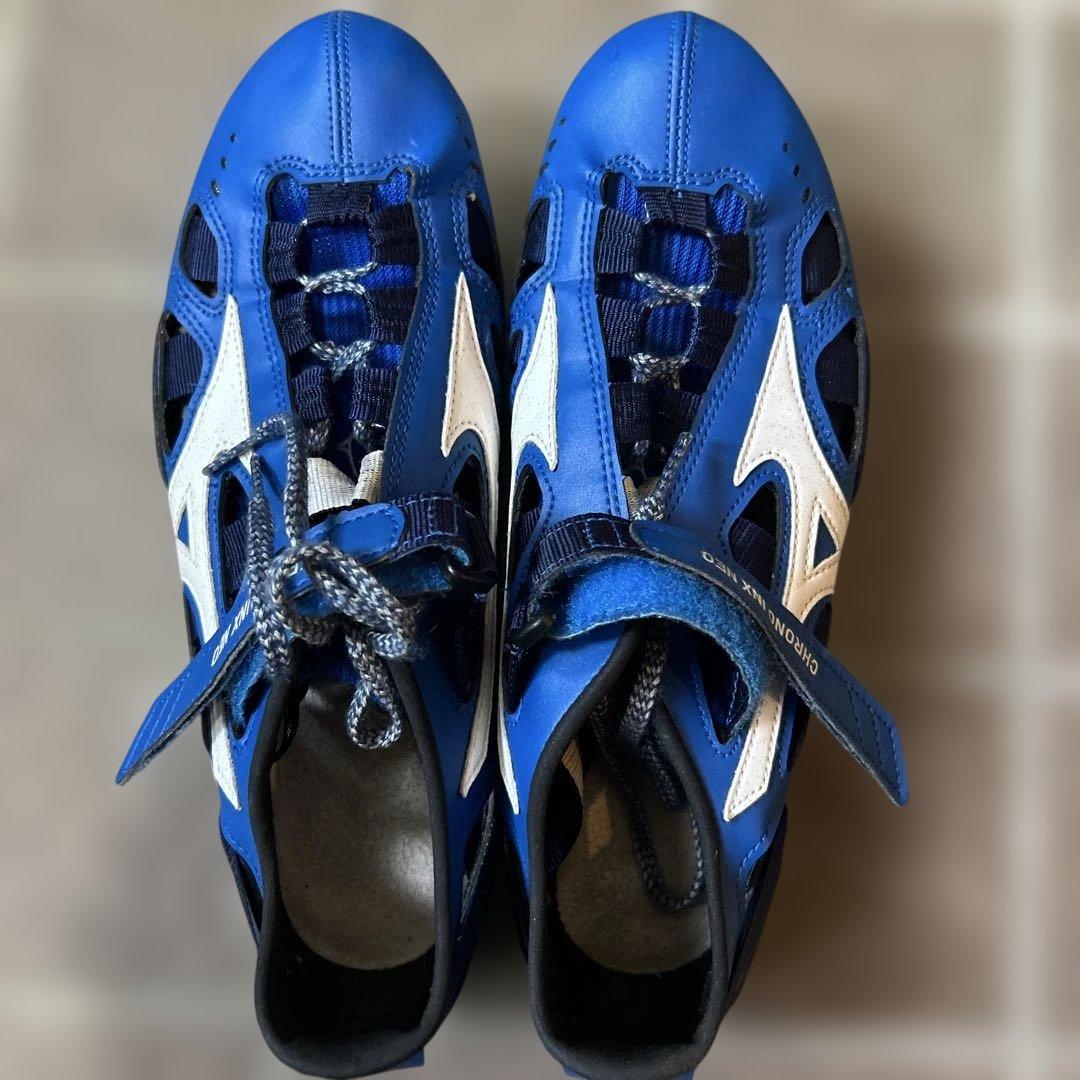 Mizuno 陸上競技用スパイクシューズ 青　25センチ