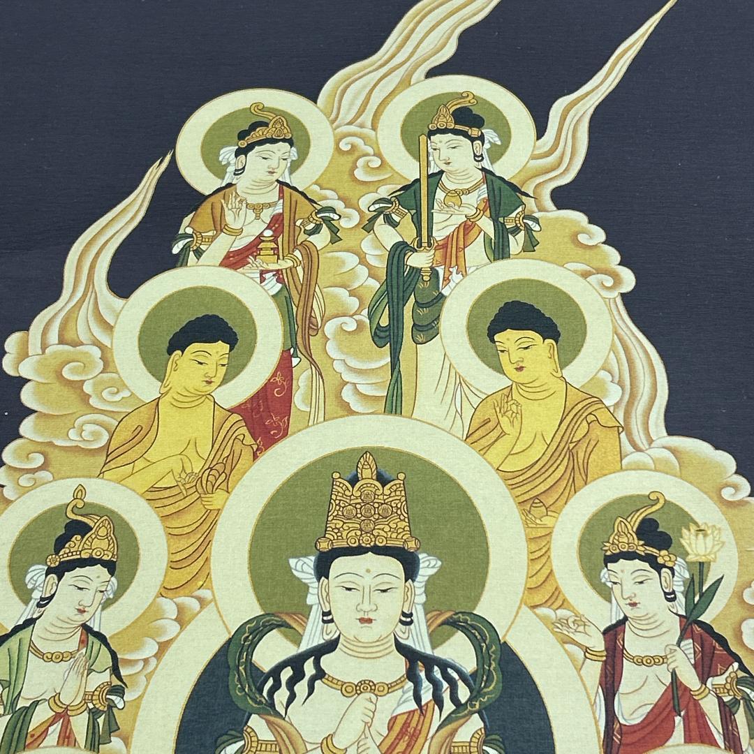 掛軸 十三仏様 木箱付き 仏画 弘法大師 真言十三佛 平成7年11月 仏像掛軸