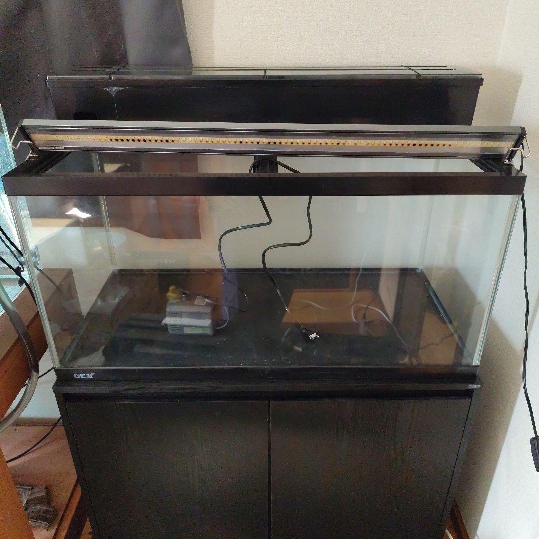 GEX ガラス水槽 LEDライト 上部フィルターセット