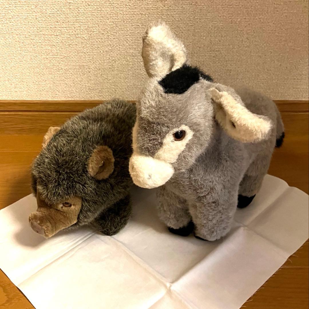 Steiff シュタイフ ぬいぐるみ 2体セット ロバ いのしし