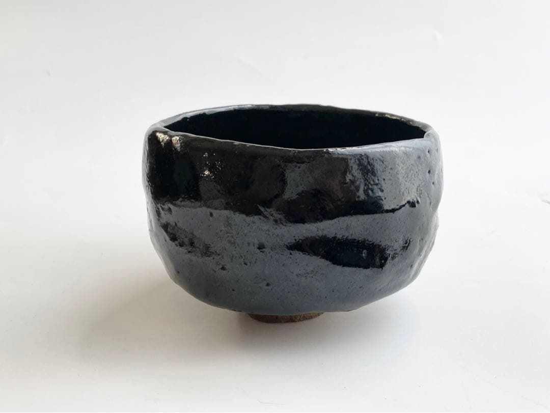 陶芸家　九代　樂吉左衛門　楽了入　黒楽茶碗　黒茶碗　合わせ箱