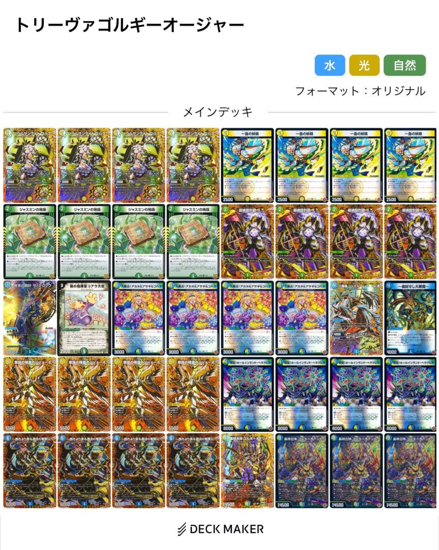 デュエマ　トリーヴァゴルギーオージャー デッキ高レート