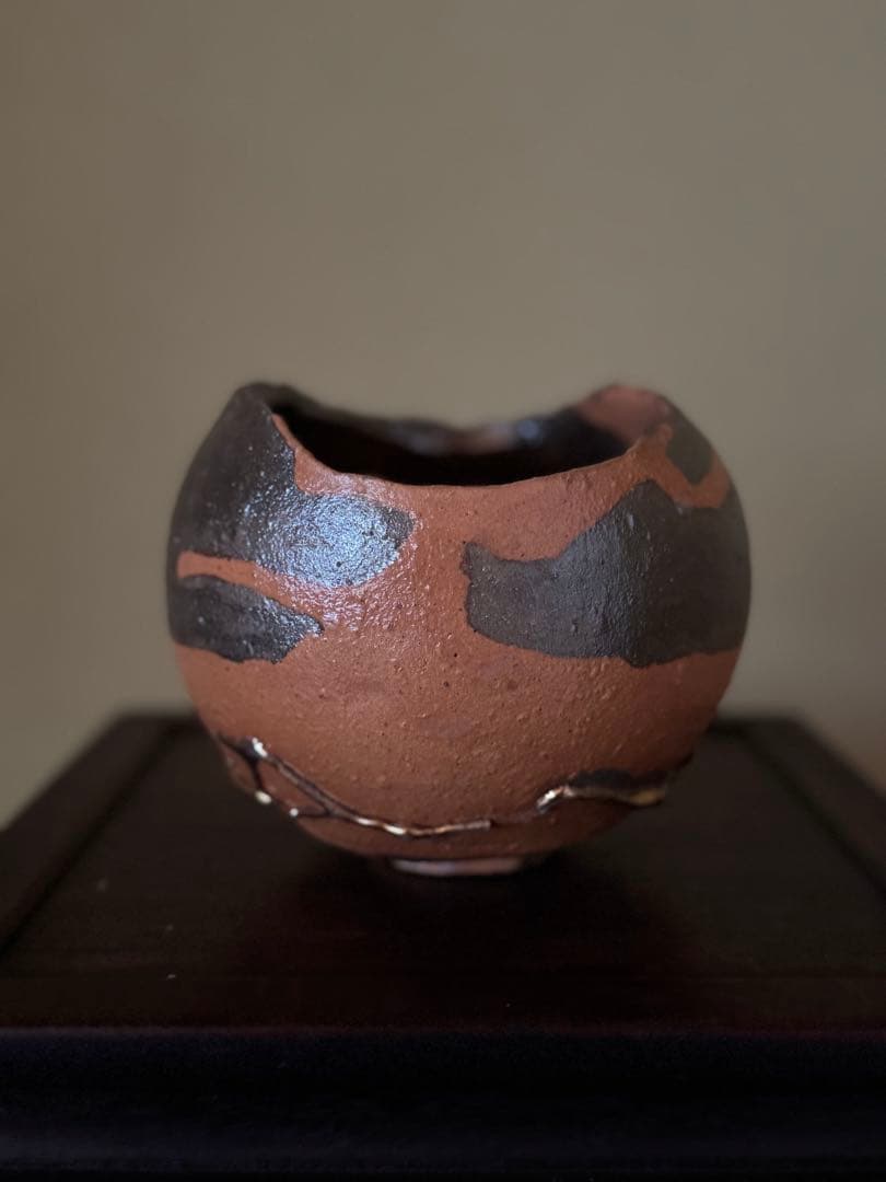 市川透　茶碗　現代アート　備前